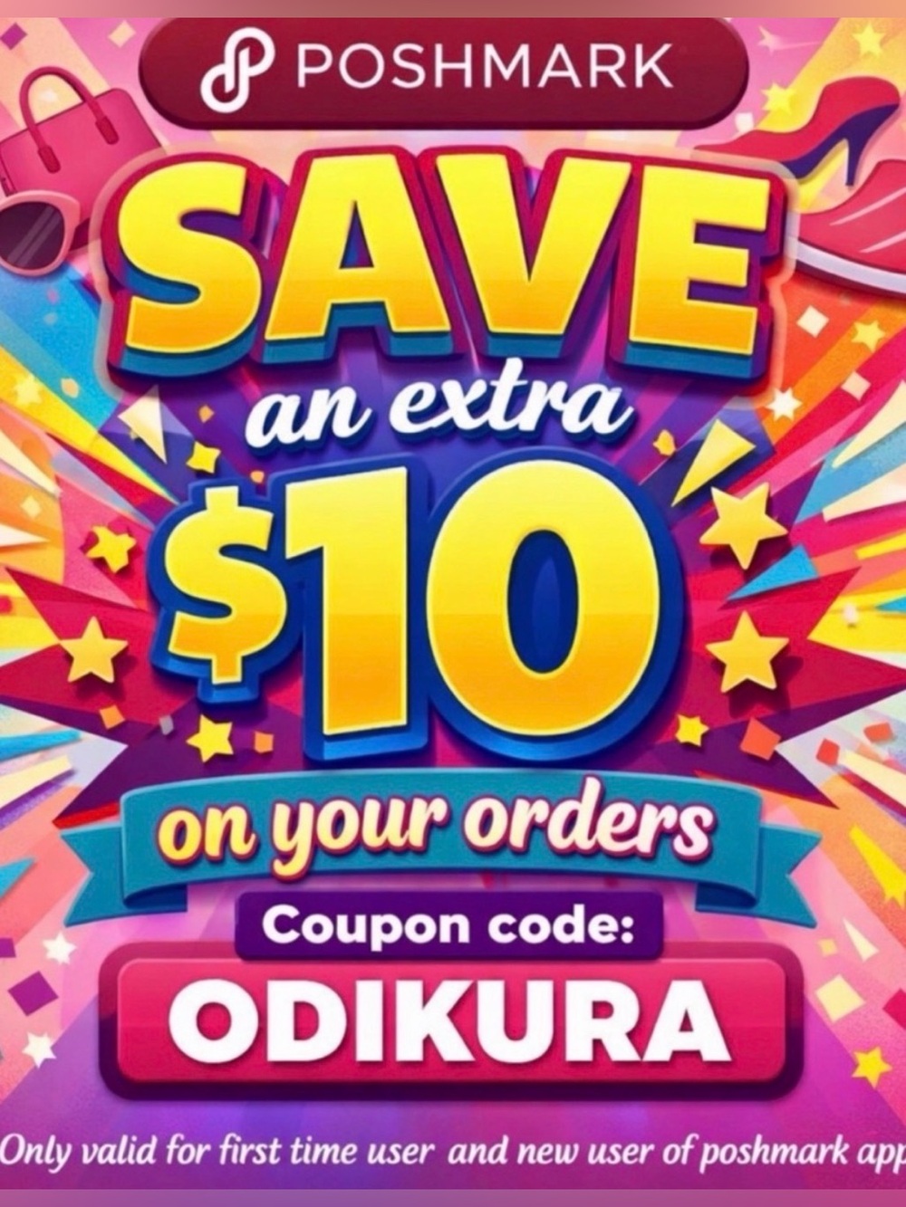 $10 coupon for new Poshmark users :). Bundle and save